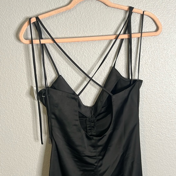 Jason Wu Black Strappy Slip Dress w/ Ruched Front - NWOT - Picture 4 of 7